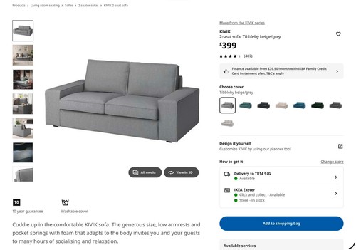 Brand new ikea kivik - new,