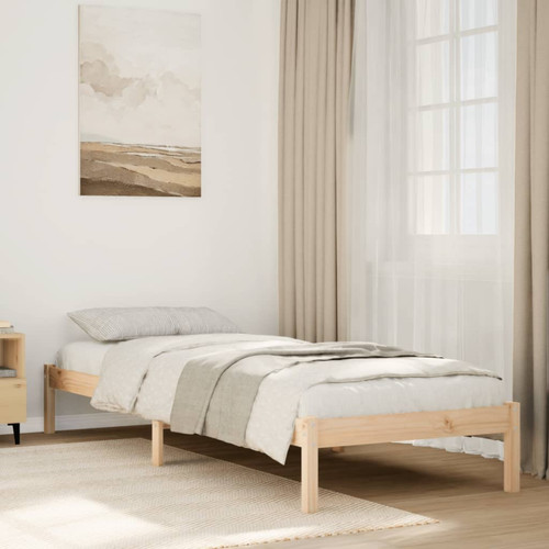 Bed frame natural solid - , pine