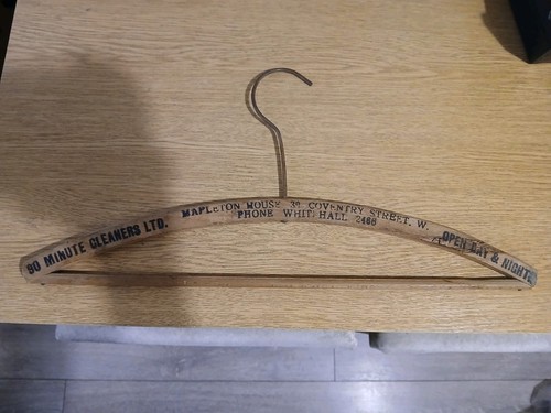 Vintage wooden coat hanger - vintage,