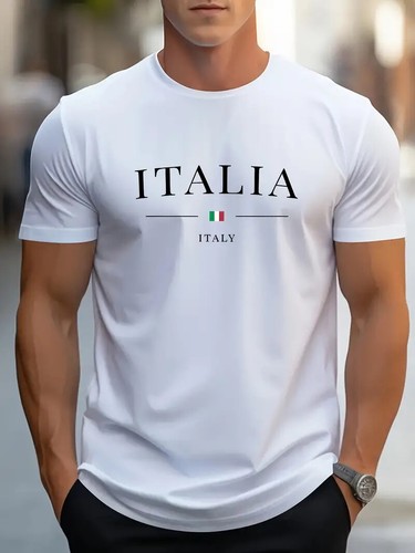 Italia flag print mens short - &,