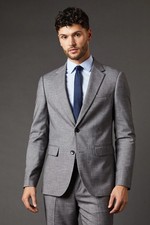 Burton Mens Mid Grey Suit