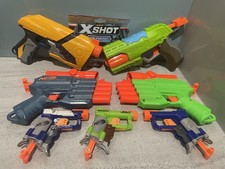 Nerf Gun Bundle Joblot 7 Guns & Pack of Nerf Gun Bullets Accessories