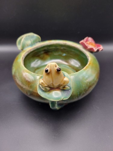 Handmade studio pottery frog - handmade,