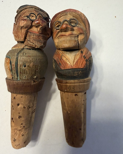 Hand carved vintage wooden - carved,