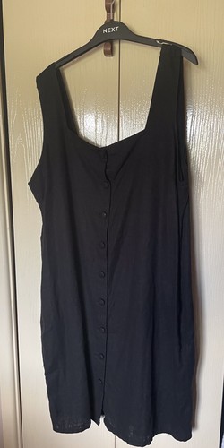 Next black linen - black, button