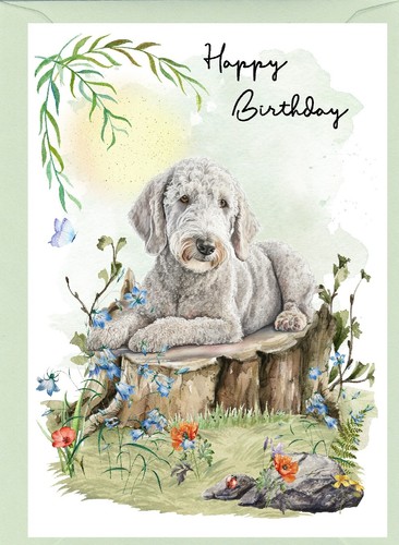 Bedlington terrier dog - bedlington, (4"x