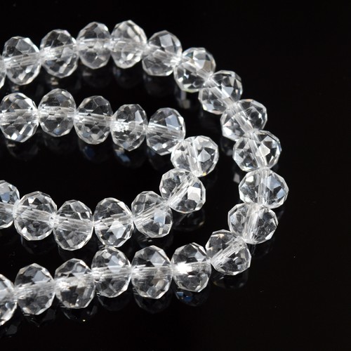 Faceted rondelle crystal glass - rondelle,