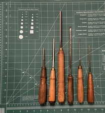 6 wood handle wood chisels