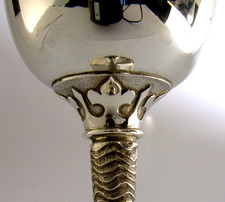 ANTHONY ELSON BRISTOL STERLING SILVER CHALICE GOBLET 1973 MID CENTURY 226g 42