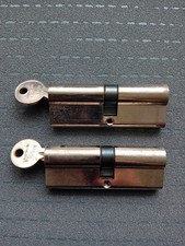 Two Cylinder 5-Pin Barrel Locks For UPVC Doors - 85mm (45/40) Each With One Key