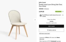 John Lewis Easdale Lloyd Loom Dining Chair in white