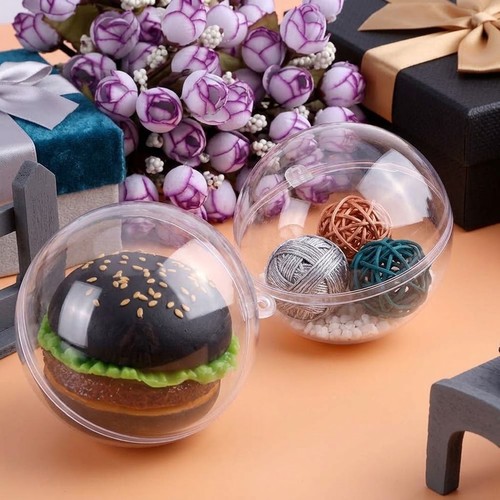 Clear plastic craft ball - clear,