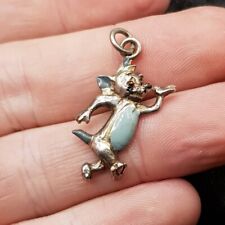 Old Vintage Sterling 925 Silver Tom Cat From Tom & Jerry Cartoon Pendant Charm