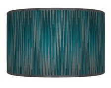 Teal Blue Grey Stripes Abstract Lampshade Pendant Handmade Lamp Shade #956