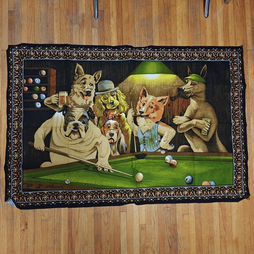 Vintage dogs playing pool - vintage,