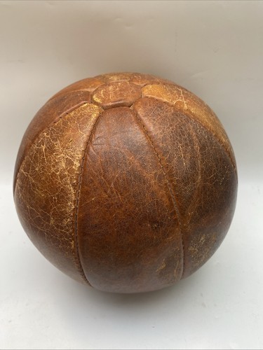 Vintage leather medicine ball - leather,