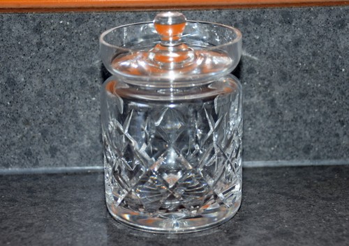 Vintage cut glass crystal jam - vintage,