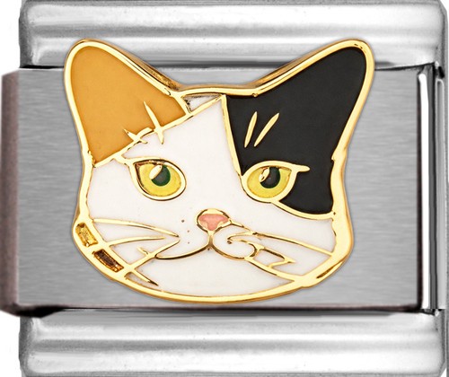 Calico cat italian charm - italian,