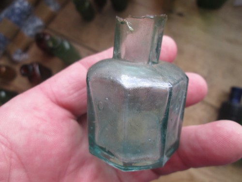 Old ink well bottle - ink, /