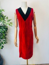 Vintage 80s Black Red Cotton