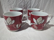 Next Mugs Set Of 4 Red Flower