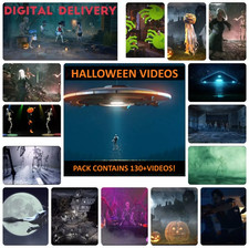 200+ Halloween Window Videos Display NO PROJECTOR INCLUDED/VIDEO FILES ONLY