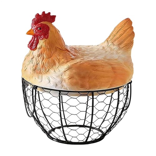 Egg basket vintage metal - egg,