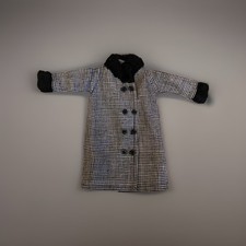 Vintage 1960s Tressy Doll COAT ‘Winter Journey’ Black And White