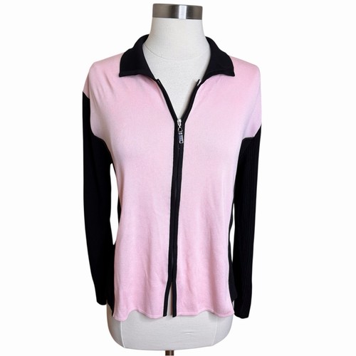 Misook pink black colorblock - misook,