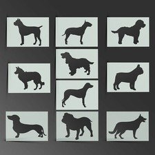 Dog stencil dogs - puppies, mylar