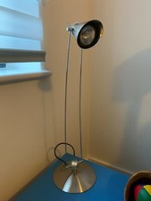 DWELL MASSIVE DESK LAMP STAINESS STEEL DESIGNER STYLISH PIVOT HEAD USED VGC WFH_