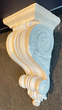Beautiful Large Regency Scroll Corbel Cast in Plaster 22" height