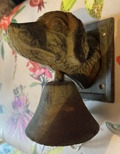 Vintage Metal Dog Door Wall Hanging Bell - Door Wall Ornament #JYL43
