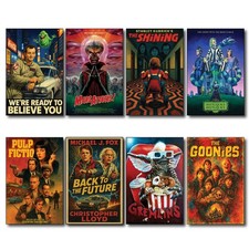 Vintage classic film poster fridge magnets set of 8 flexible magnets No.3