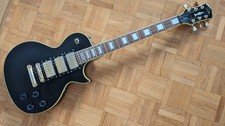 GOULD EAGLE LES PAUL CUSTOM BLACK BEAUTY,EBONY, 3 PICKUPS. LIGHTLY GIGGED