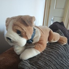 Keel Toys Butch  Bulldog Puppy Dog with Collar & Name Disc - cuddly Toy 11”