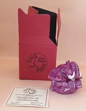 Kevin Francis Face Pot  pink Elephant with box and certicate of authentication