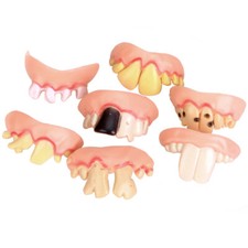 5pcs Funny Goofy Fake Vampire Denture Rotten Teeth Party Fr Costume Tri Toy