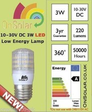 OnSolar 3W LED Lamp ES E27 B22