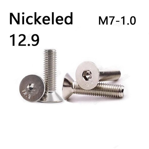 Nickeled 9 steel hex - nickeled, 12.9