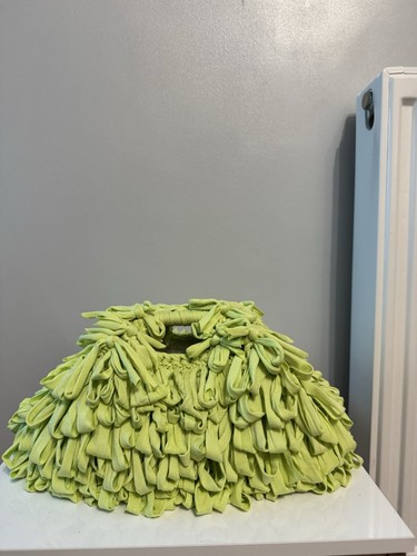 Handmade lime green fringe - lime,