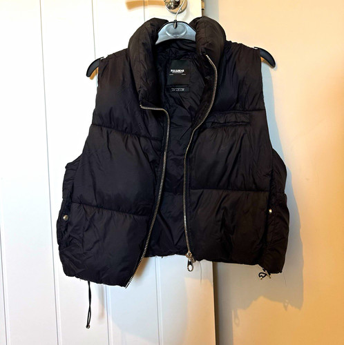 Pull bear black puffer - black,