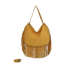 Tassel Suede Hobo Shoulder Bag