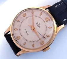 17 JEWELS MADE IN ENGLAND SMITHS DE LUXE MEN'S WIND UP VINTAGE WATCH