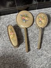 Vintage Regent of London Petit Point Filigree Vanity/Dressing Table Set