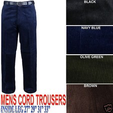 MENS CORDUROY CORD TROUSERS COTTON FORMAL CASUAL SMART BIG PLUS BELT POCKET PANT