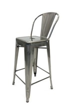 Silver Tolix Bar Stools, Tolix