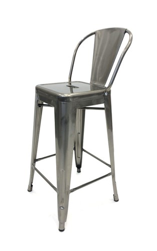 Silver tolix counter stools - silver,