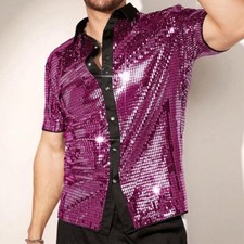 Sequin Decorated Men's Button