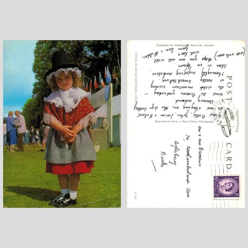 Vintage postcard child - postcard, in